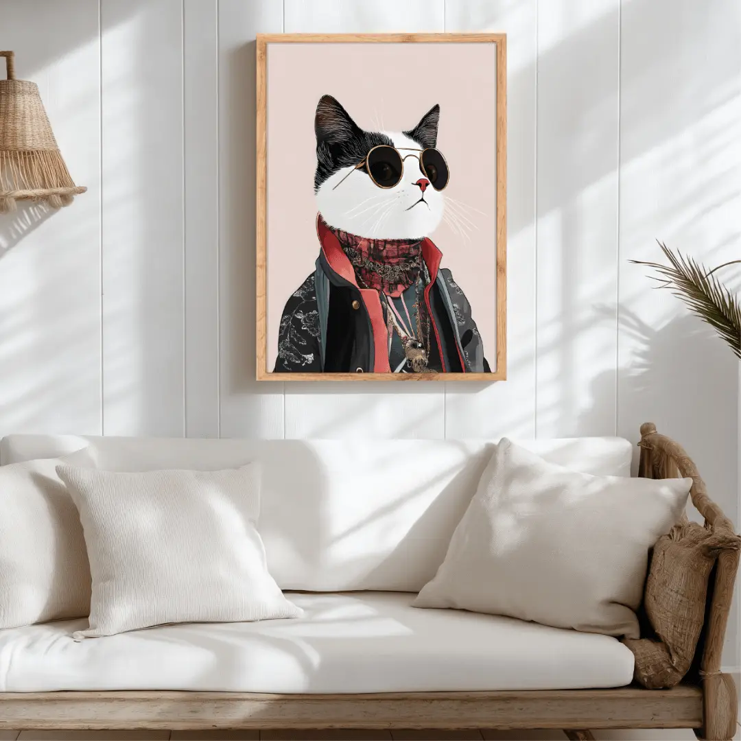 Affiche "Portrait unique d'un chat élégant" – Image 2