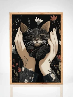 Affiche "Poétique d'un chat rêveur"
