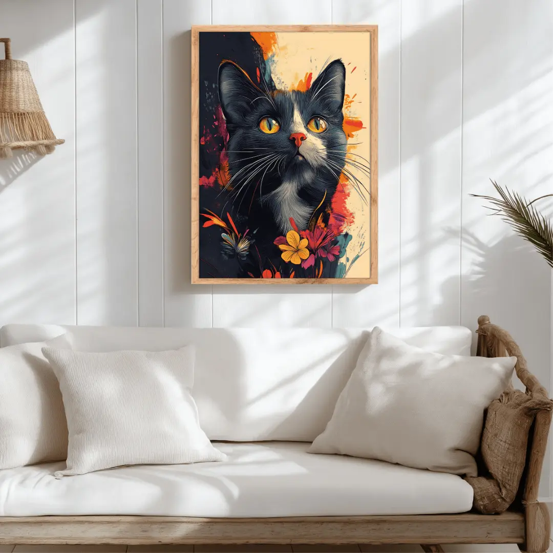 Affiche "La Grâce d’un Chat en Couleurs" – Image 2