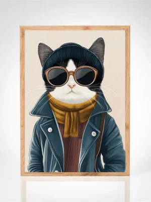 Affiche "chat urbain chic"