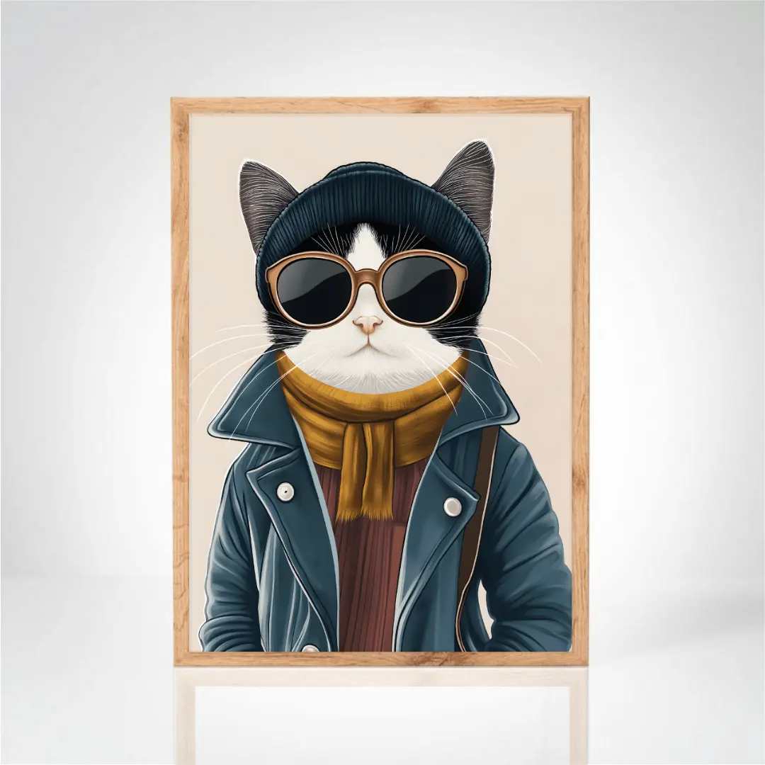 Affiche "chat urbain chic"