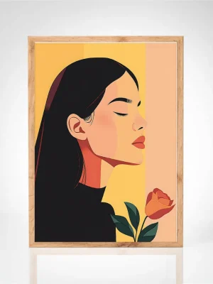 Affiche "Femme en fleur"