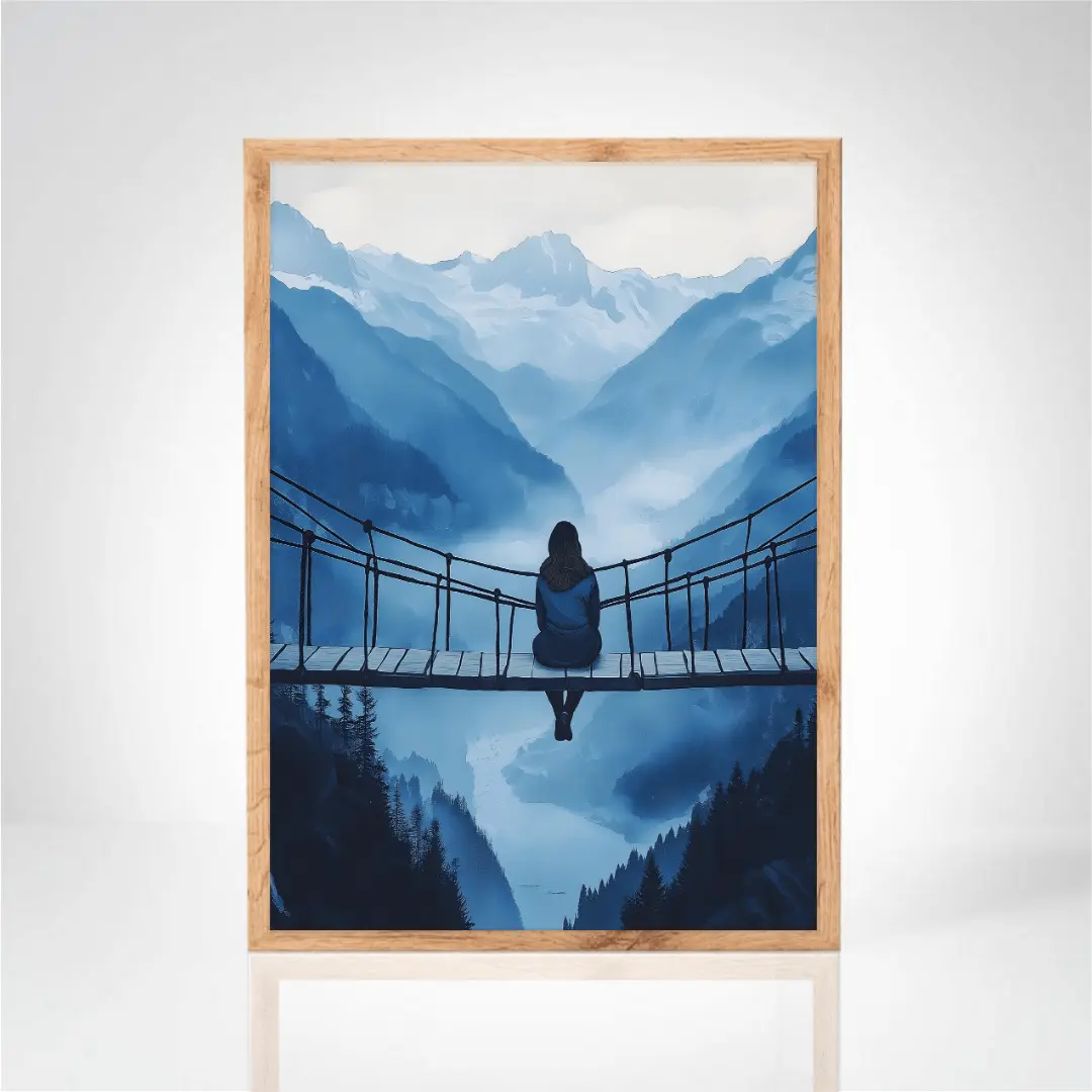 Affiche "Contemplative en Montagne"