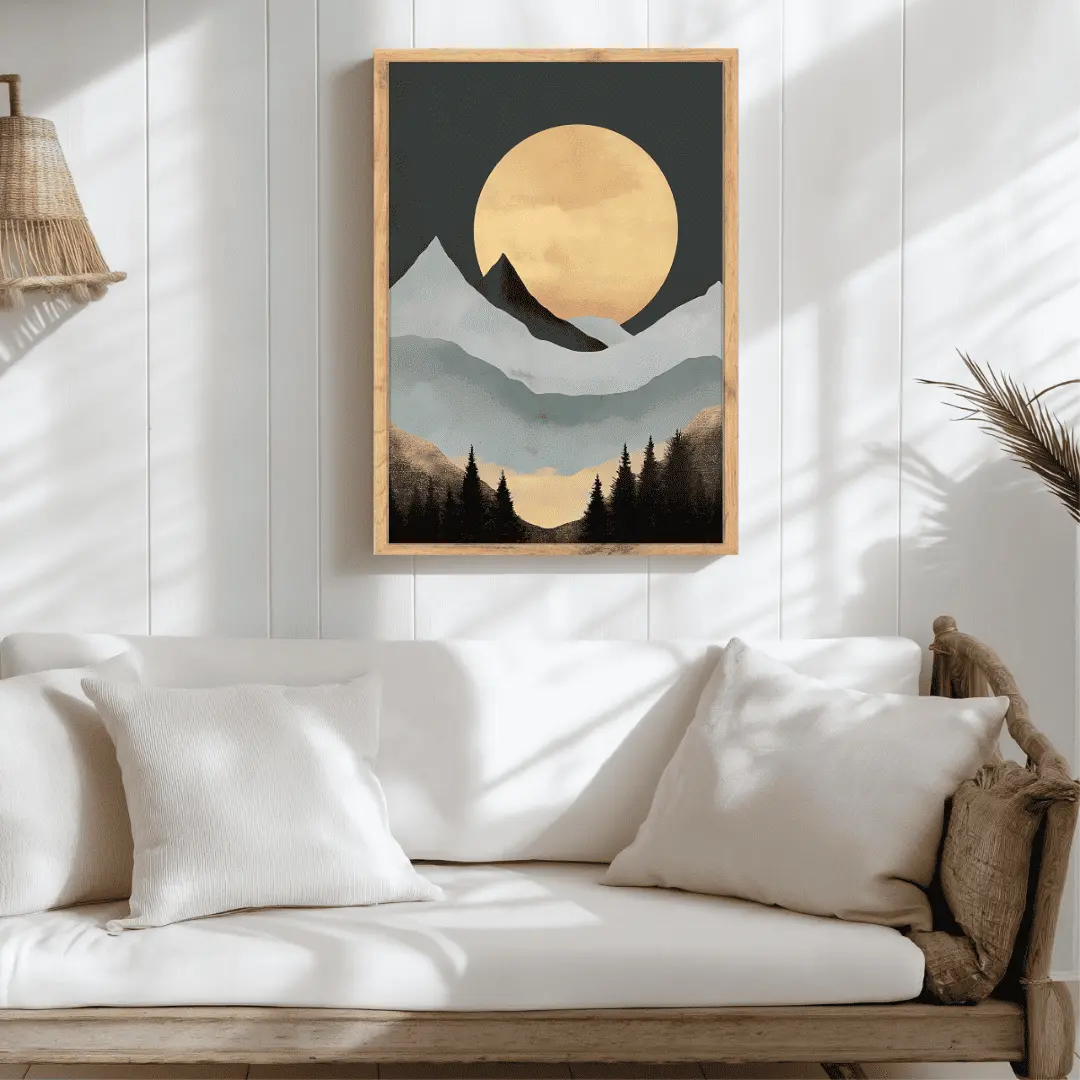 Affiche "Éclat Lunaire sur les Montagnes" – Image 2