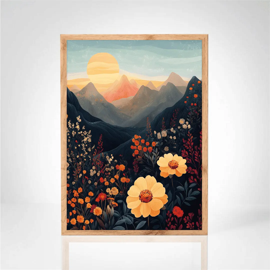 Affiche "Paysage Fleuri"