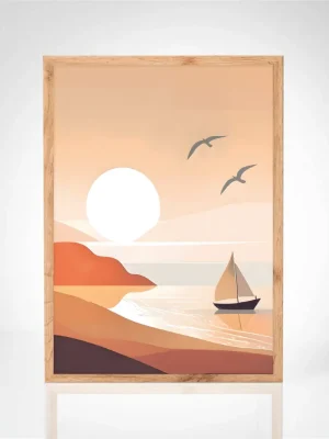 Affiche "La ou les vagues bercent les rêves"