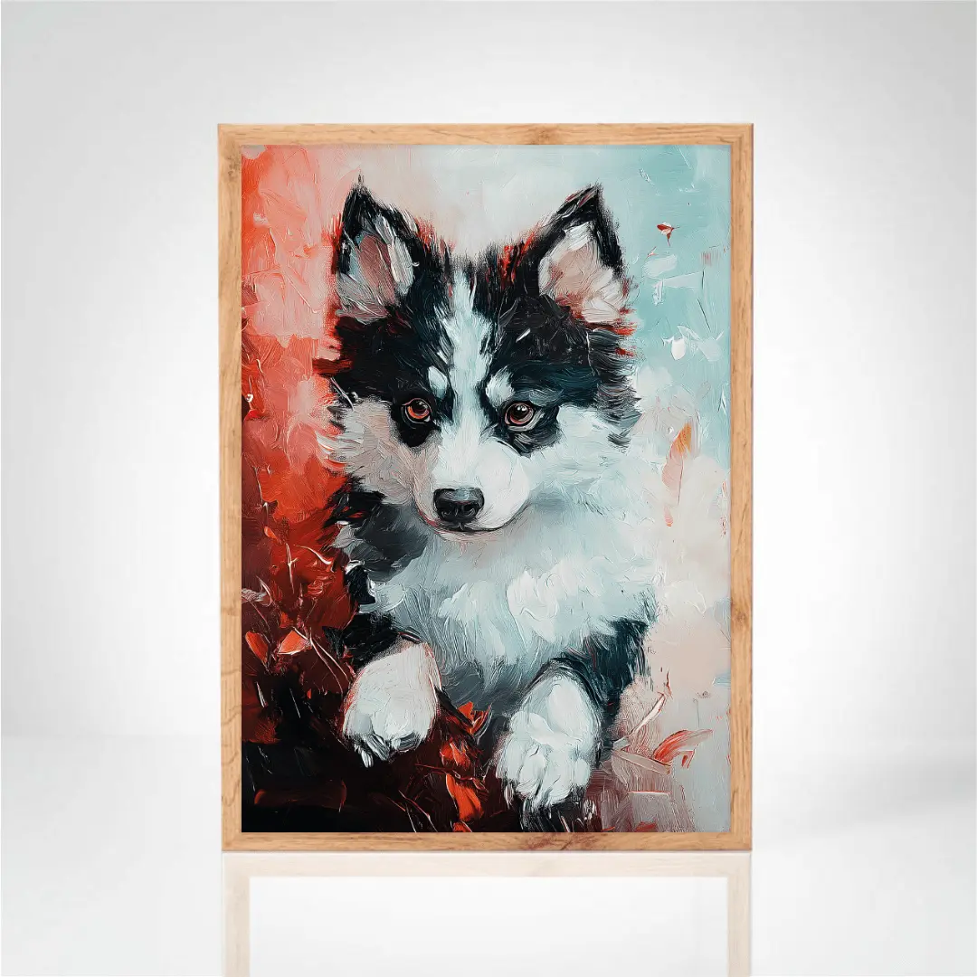 Affiche "Chiot Husky"