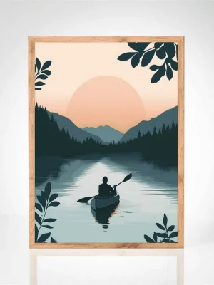 Affiche "Évasion en Kayak"