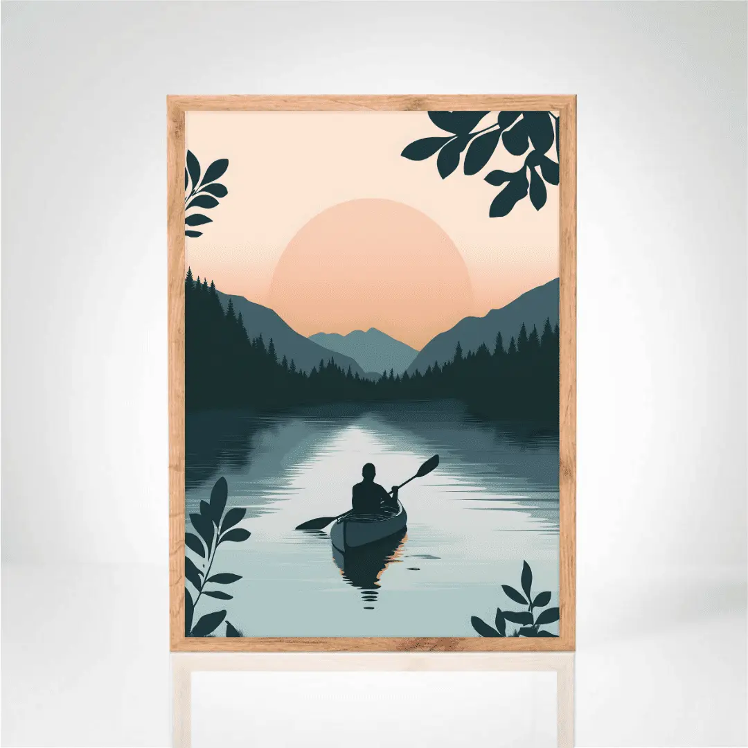 Affiche "Évasion en Kayak"