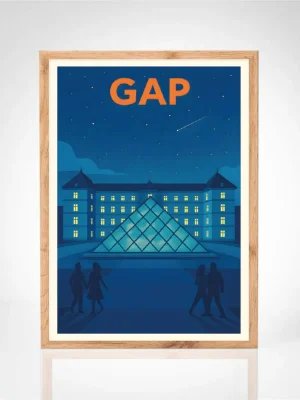 Affiche "Place Desmichel, ville de Gap"