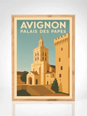Affiche "Avignon - Palais des Papes"
