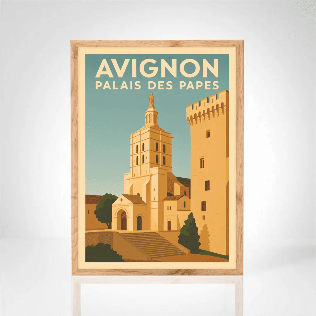 Affiche "Avignon - Palais des Papes"