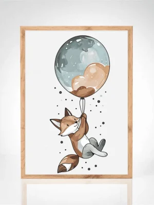 Affiche "Petit Renard et ballon magique"