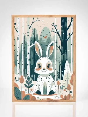 Affiche "Lapin des bois"