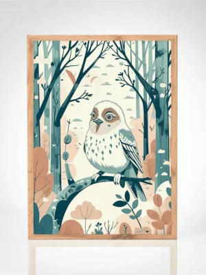 Affiche "Oiseau des bois"