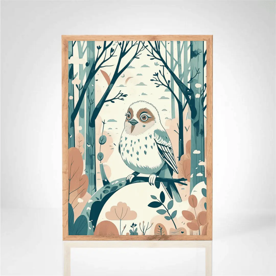 Affiche "Oiseau des bois"