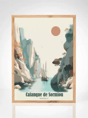 Affiche "Les Calanques de Marseille"