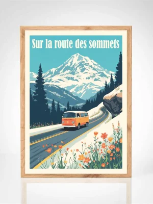 Affiche "Sur la route des sommets"