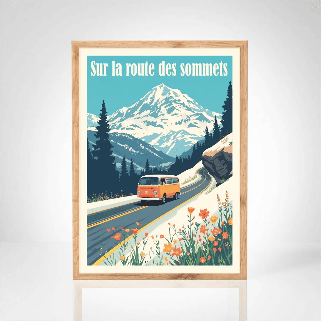 Affiche "Sur la route des sommets"