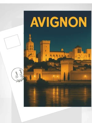 Carte postale "Avignon de nuit"